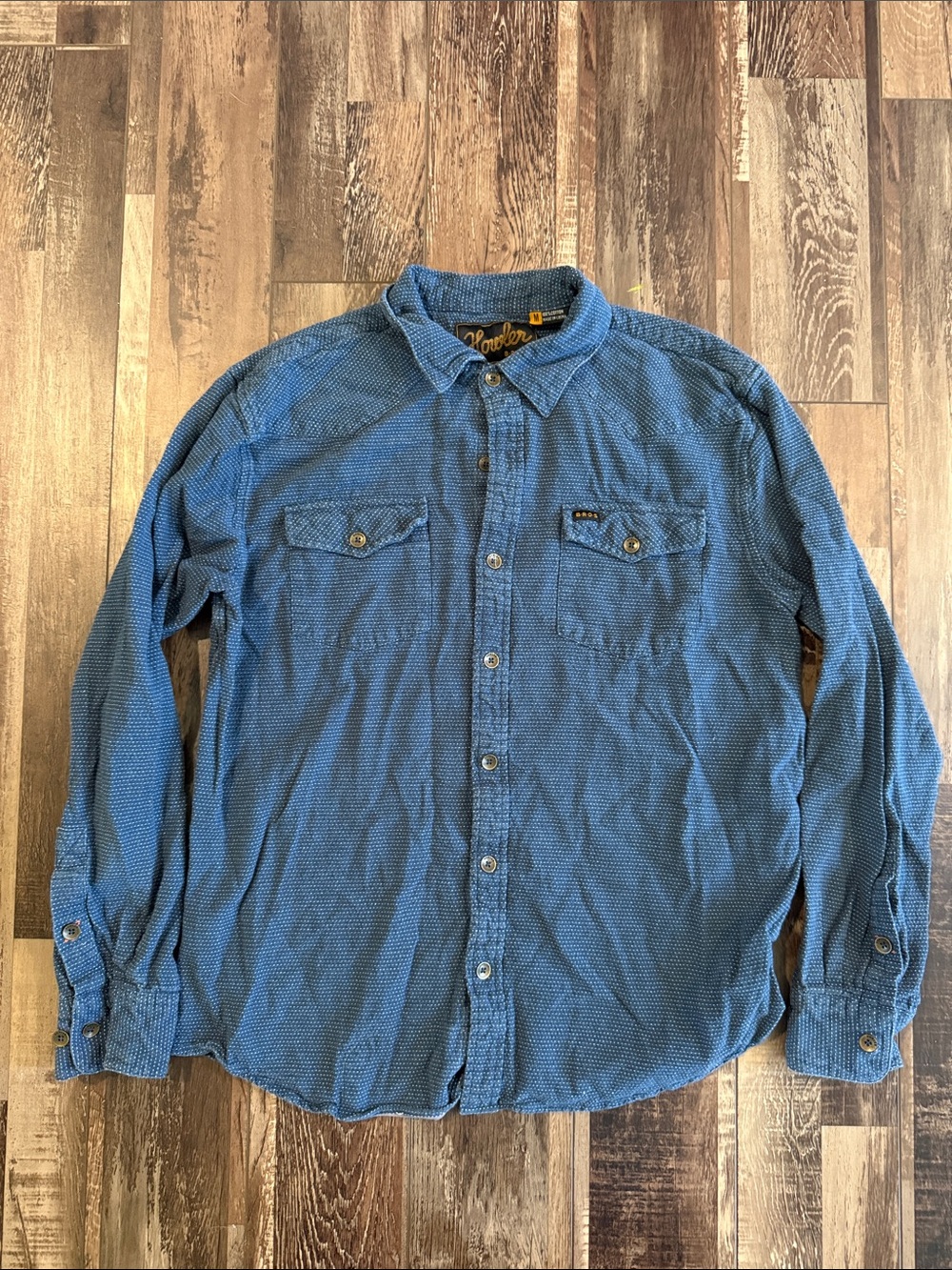 Howler Brothers Blue Long-Sleeve Button-Down Shirt